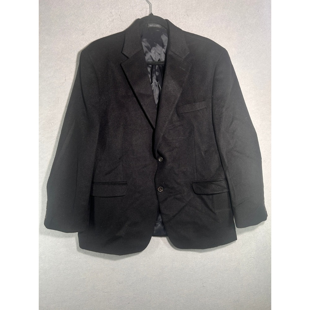 Lauren Ralph Lauren Black 100% Camel Hair Blazer Sport Coat Mens 42S 42 Short